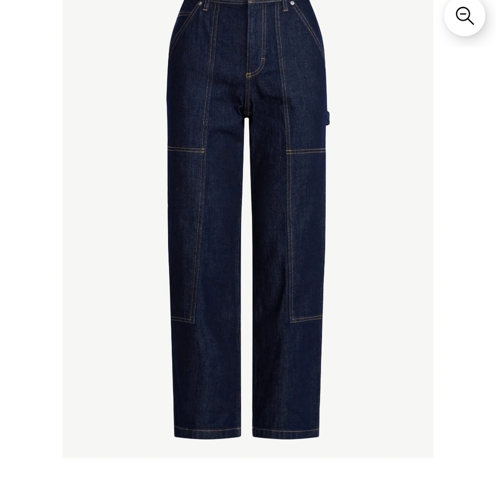 Free Assembly Dark Indigo Utility Straight Leg Jeans Size L, NWT